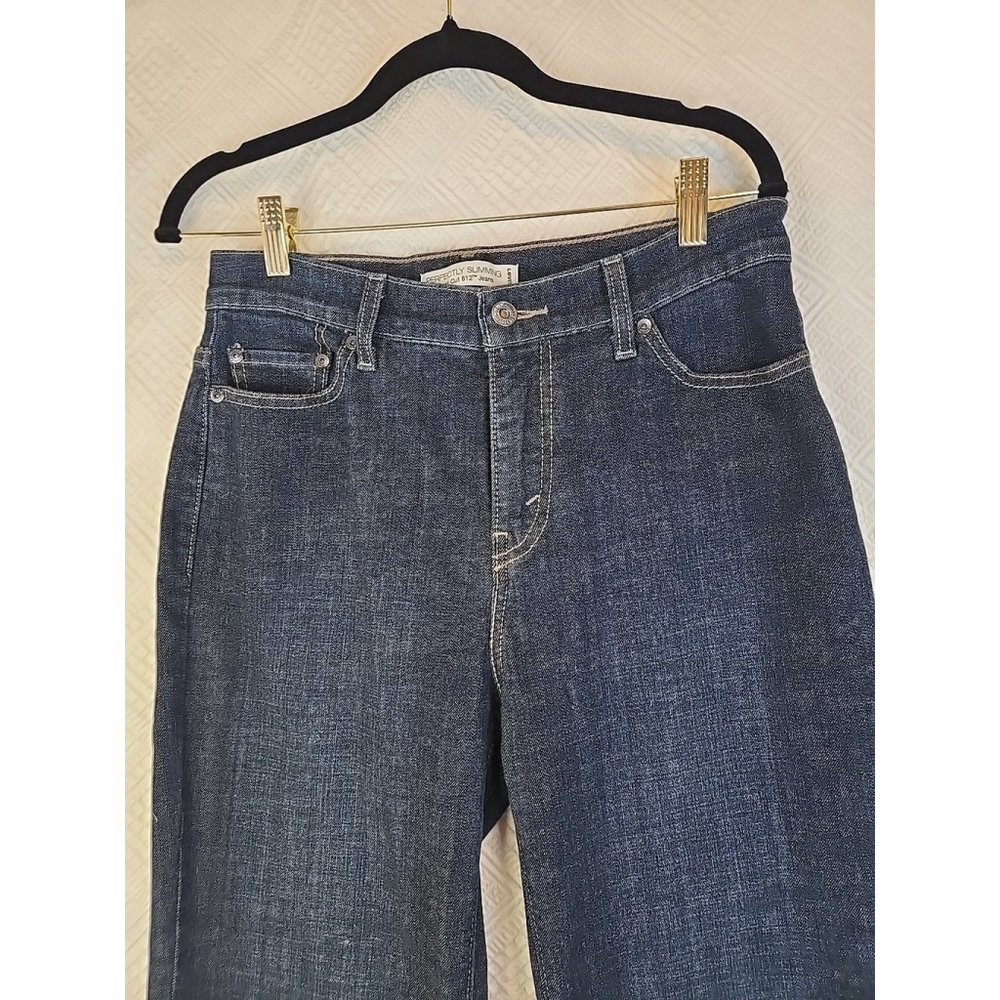Levi's 512 Perfectly Slimming Bootcut Jeans Dark Wash Size 10 Stretch - Picture 4 of 9